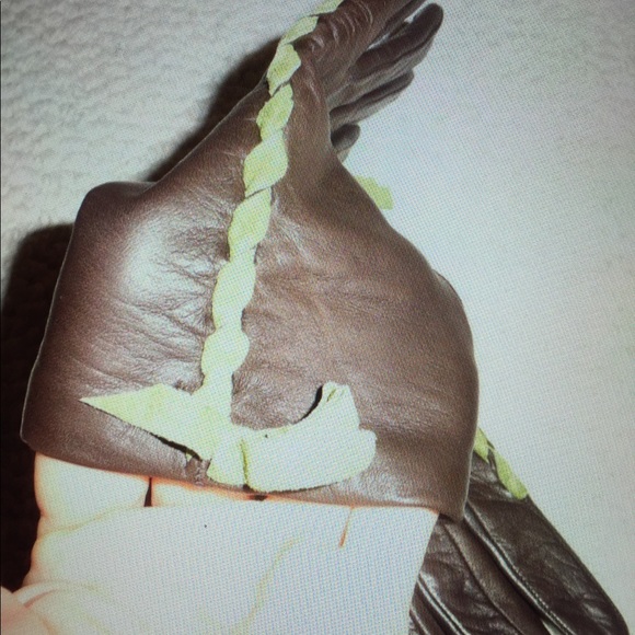 NWT Cole Haan gloves size 7 leather/cashmere - Picture 4 of 6